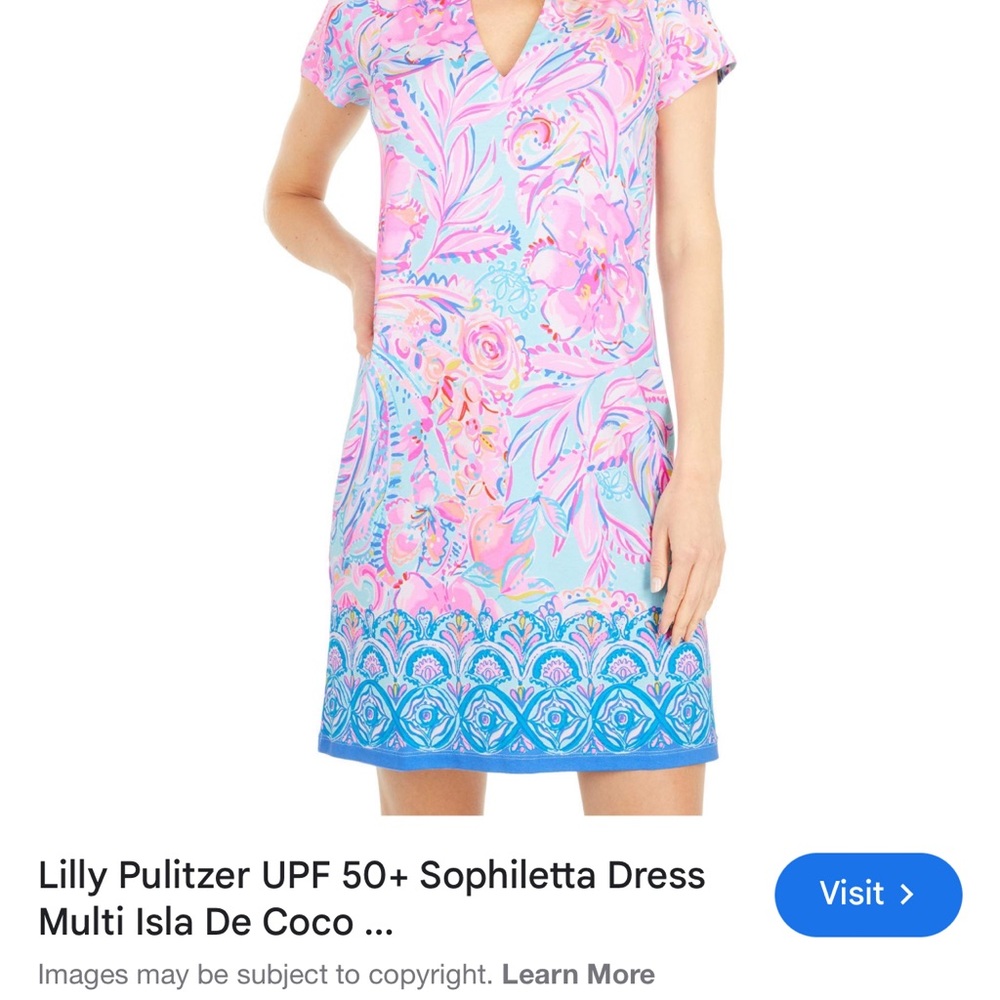 Lilly Pulitzer Pink and Blue Sophiletta Dress - Picture 2 of 2